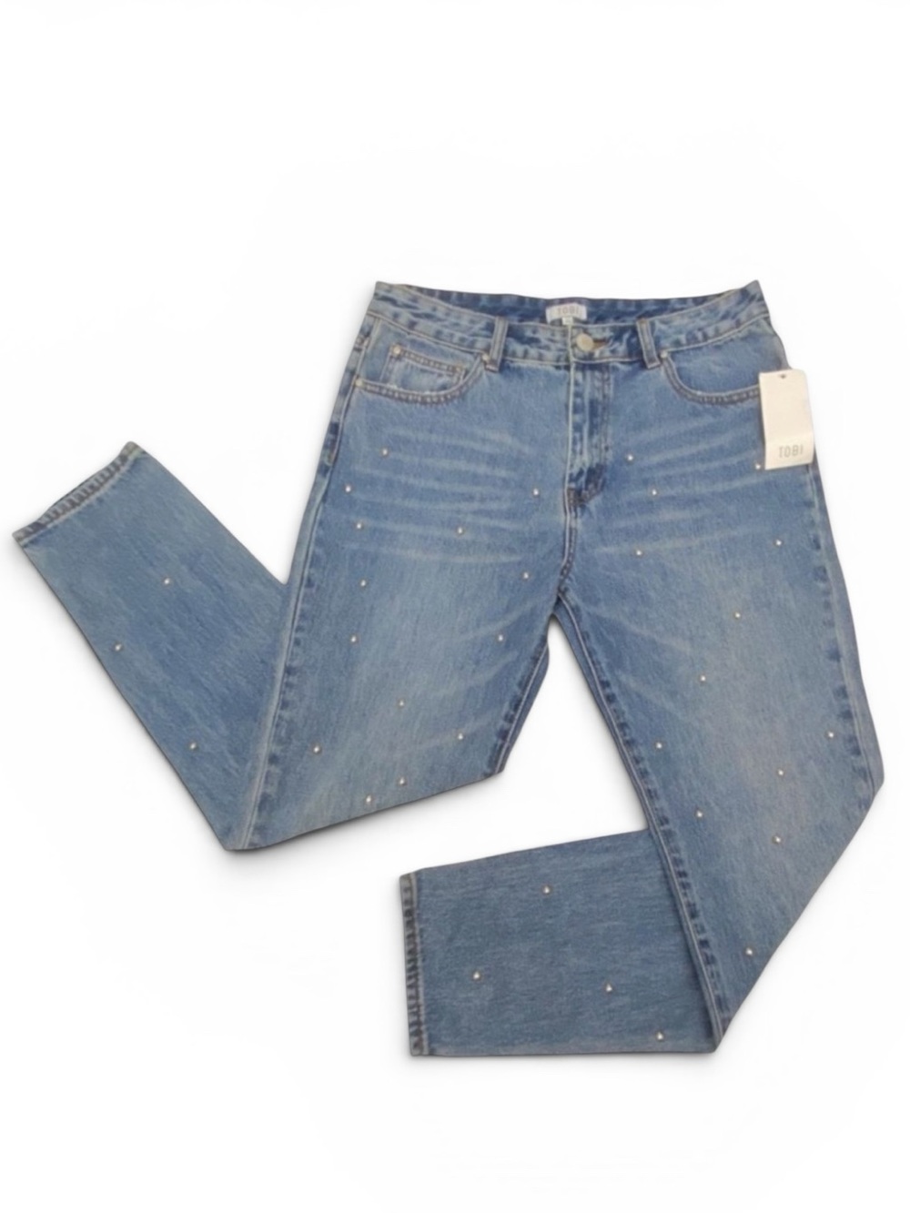 Tobi Roswell Studded Denim Boyfriend Jean NWT